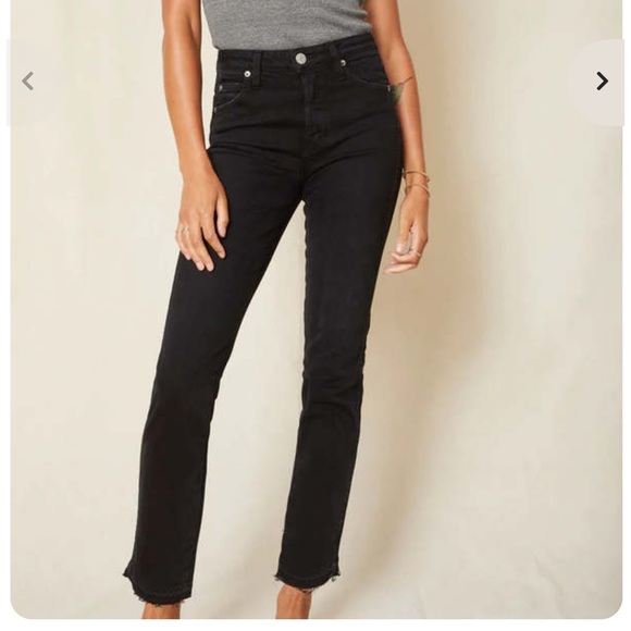 AMO Denim Babe High rise ankle straight jeans in black magic, nwt, 24 - Picture 4 of 6
